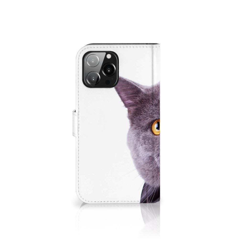iPhone 13 Pro Max Telefoonhoesje met Pasjes Kat