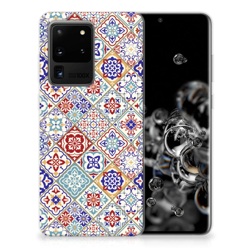Samsung Galaxy S20 Ultra TPU Siliconen Hoesje Tiles Color B2C Telecom
