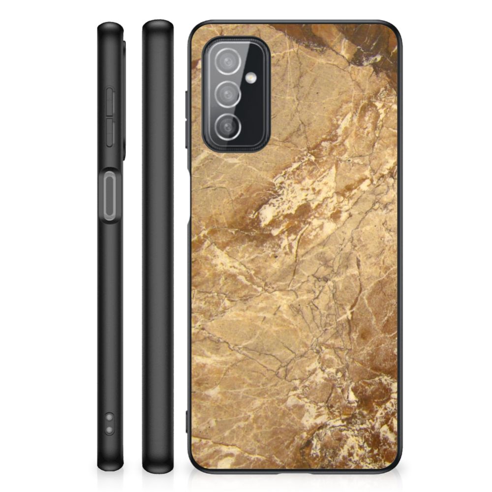 Samsung Galaxy M52 Marmeren Print Telefoonhoesje Marmer Creme B2C Telecom