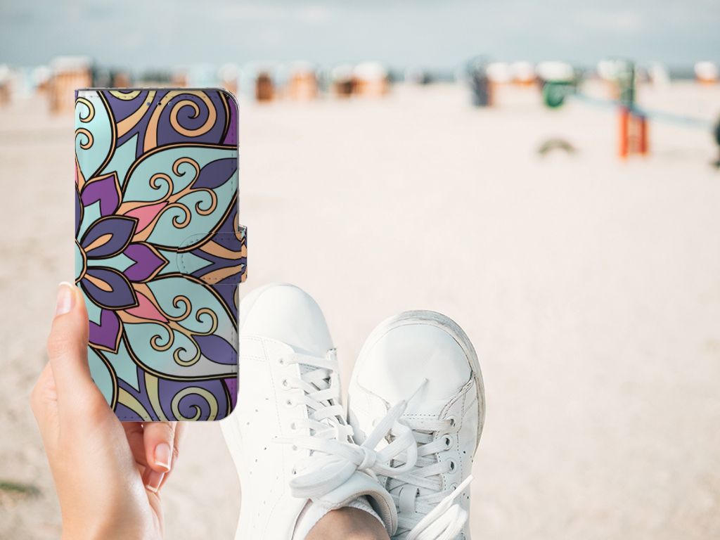 Samsung Galaxy A03s Hoesje Purple Flower