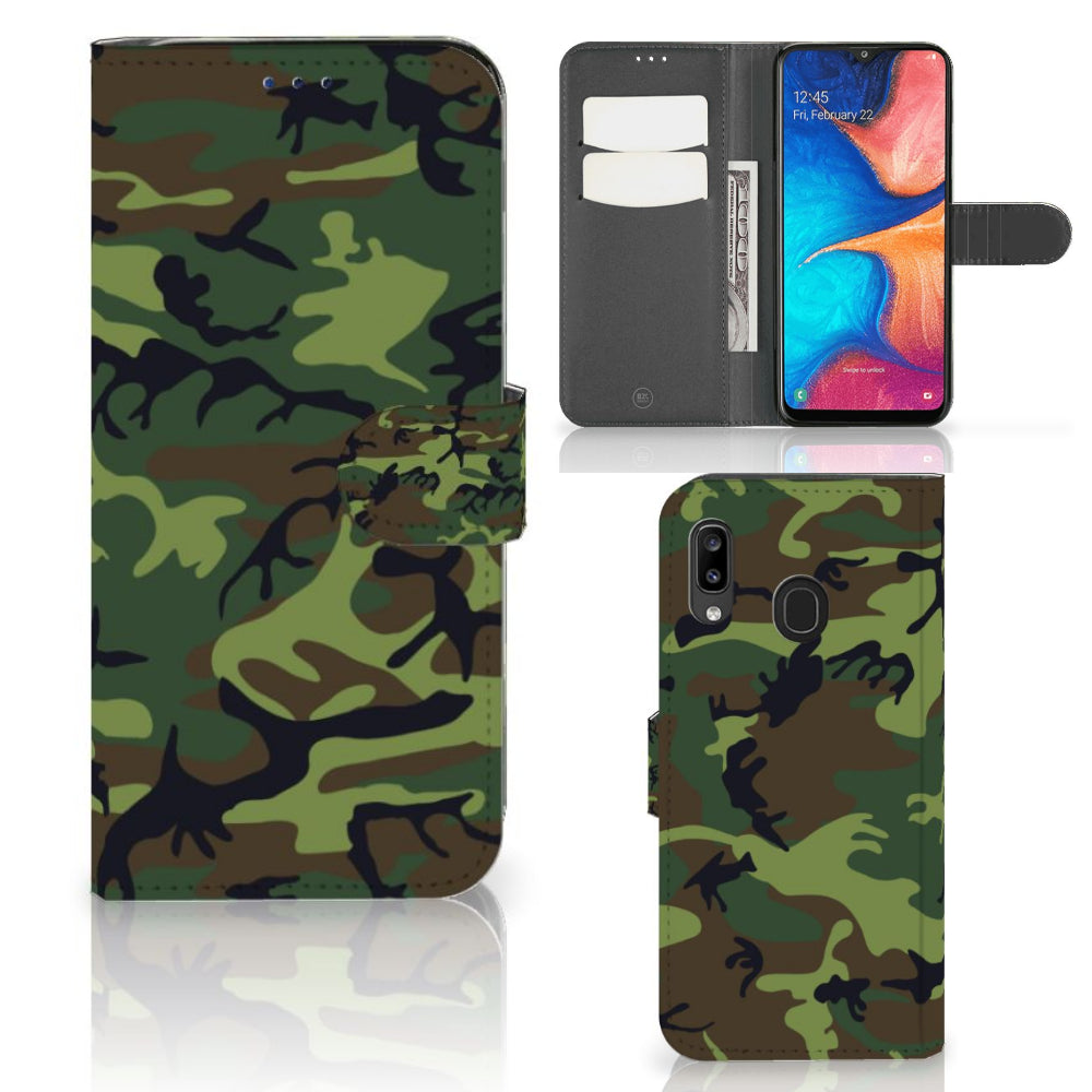 Samsung Galaxy A30 Telefoon Hoesje Army Dark