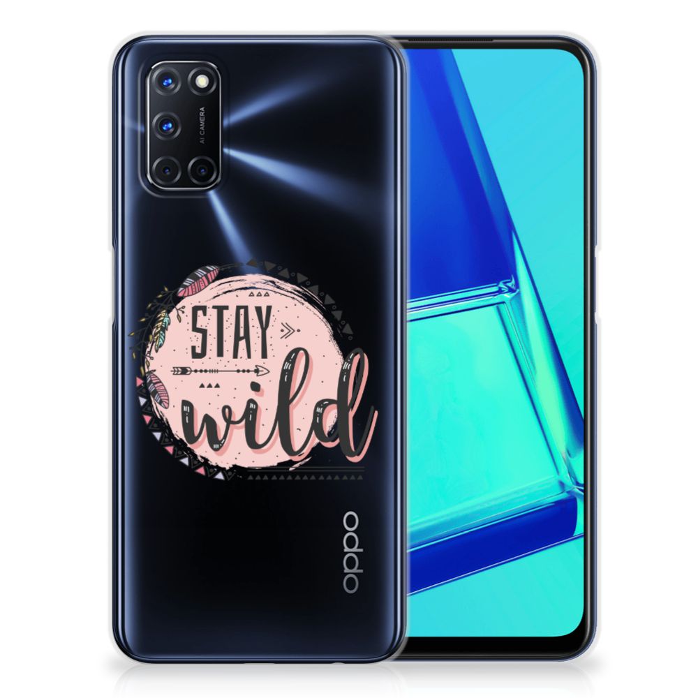 OPPO A52 | A72 Telefoonhoesje met Naam Boho Stay Wild B2C Telecom