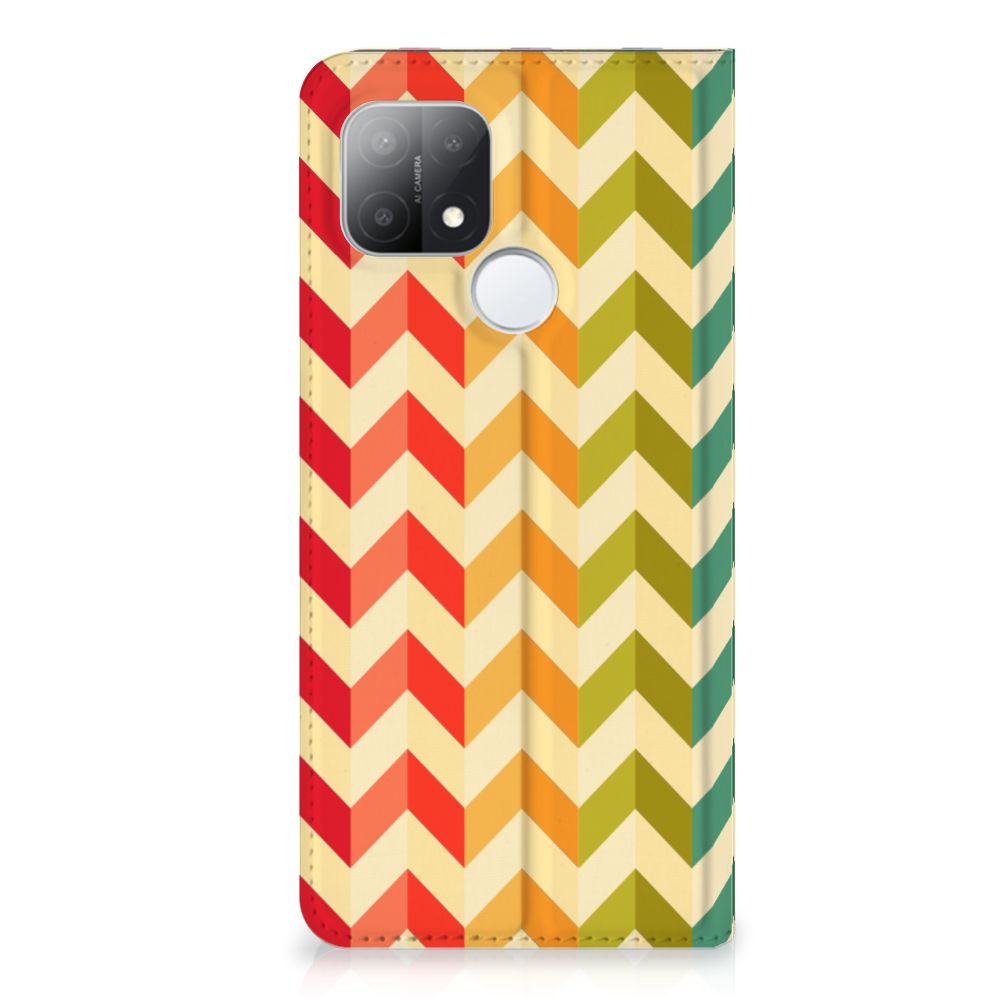 OPPO A15 Hoesje met Magneet Zigzag Multi Color - B2C Telecom