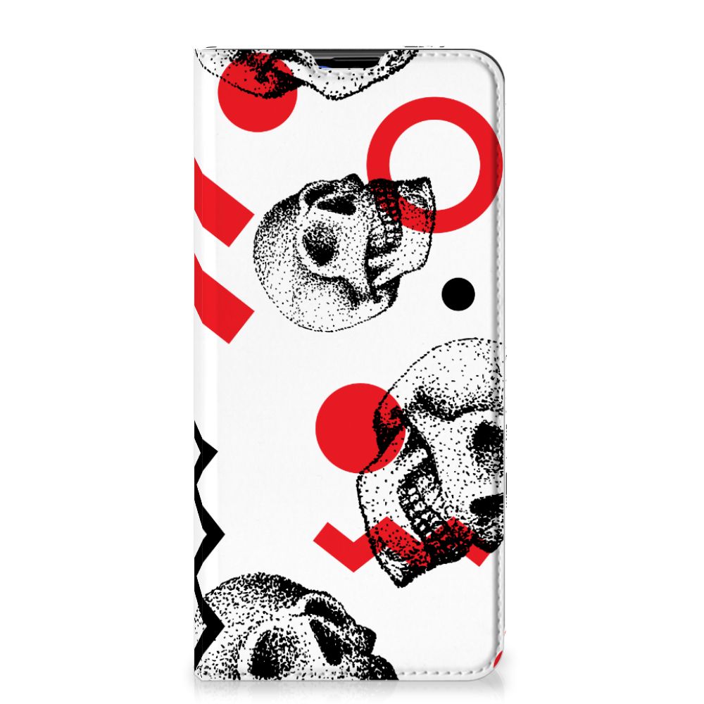 Mobiel BookCase Samsung Galaxy A20s Skull Red - B2C Telecom