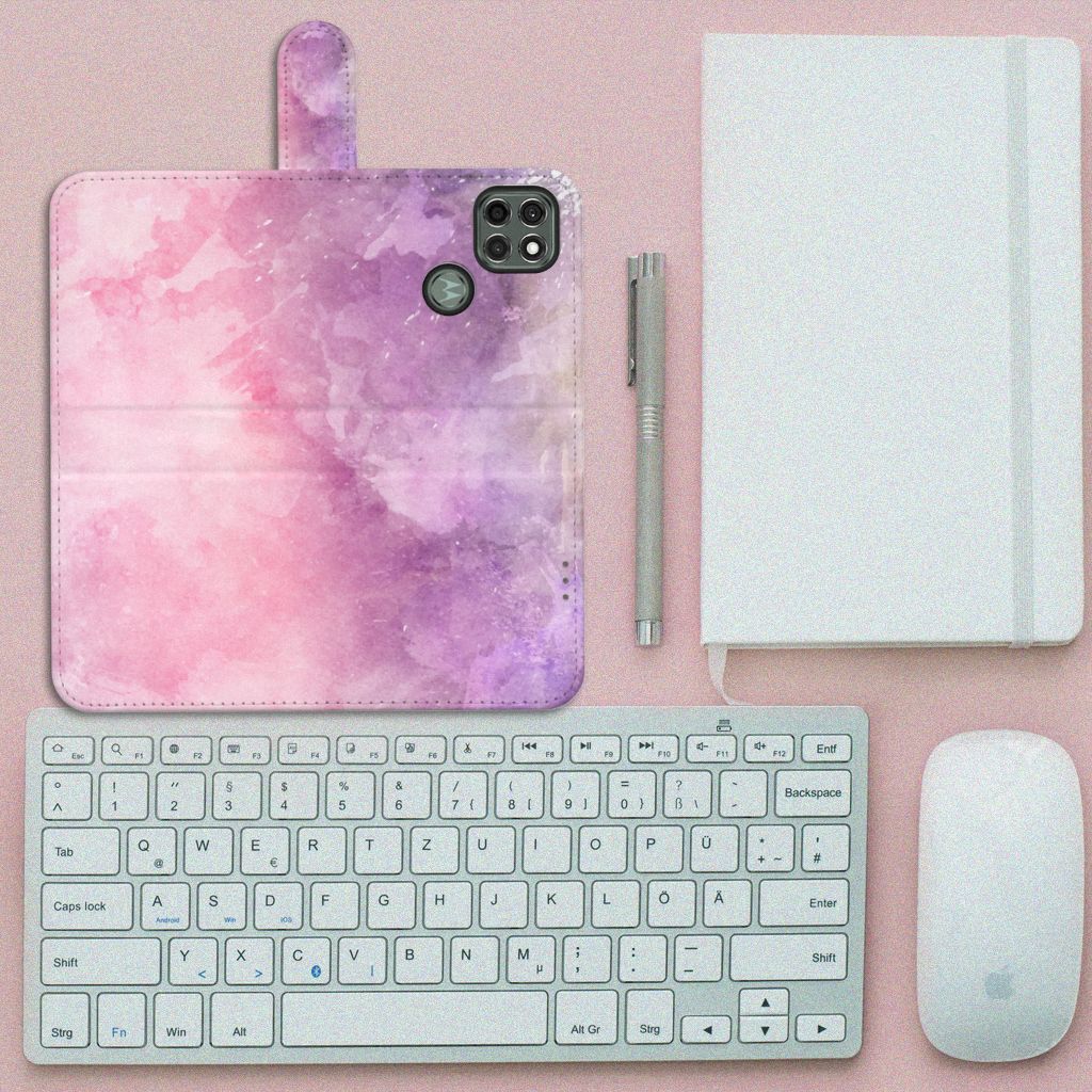 Hoesje Motorola Moto G9 Power Pink Purple Paint