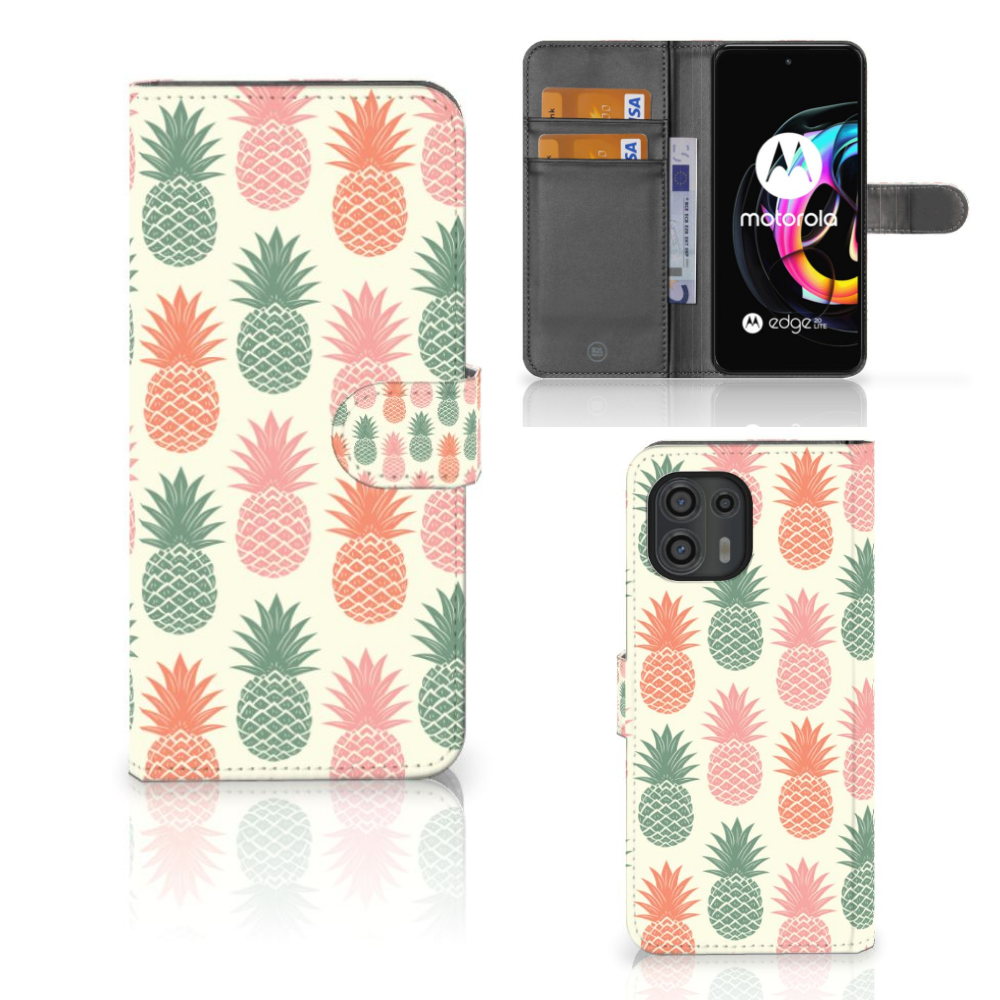 Motorola Edge 20 Lite Book Cover Ananas