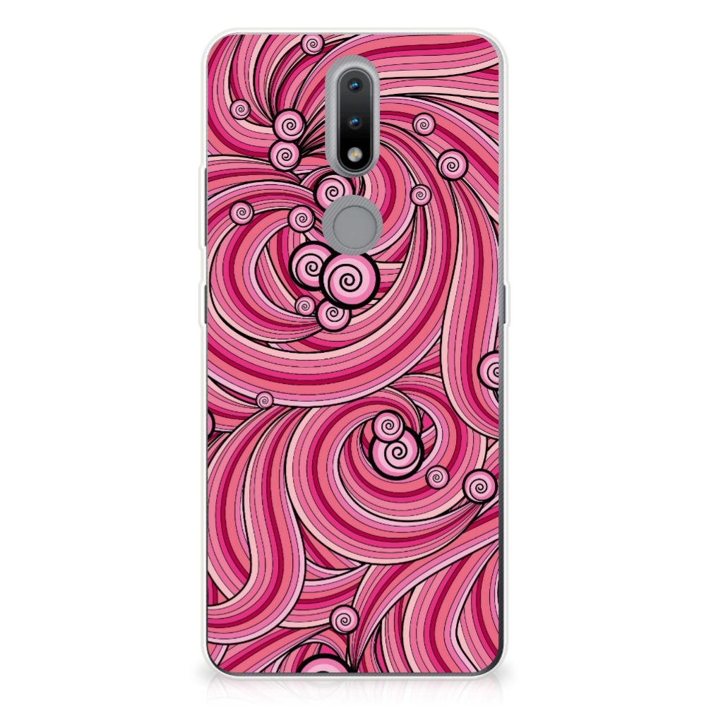 Nokia 2.4 Hoesje maken Swirl Pink