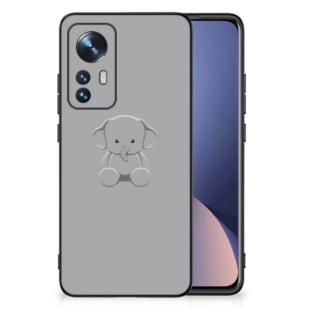 Xiaomi 12 | 12X Hoesje Grijs Baby Olifant