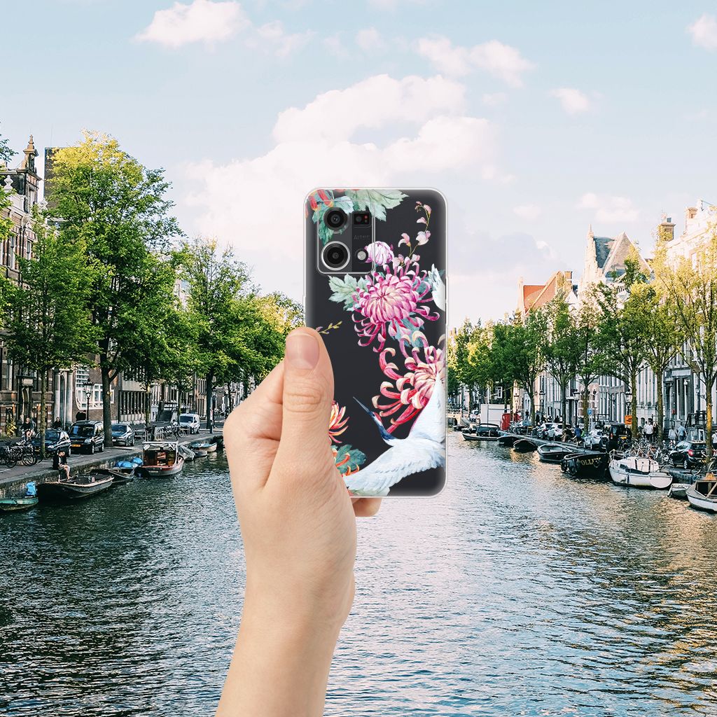 OPPO Reno7 4G TPU Hoesje Bird Flowers B2C Telecom