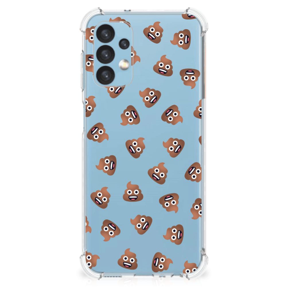 Doorzichtige Silicone Hoesje voor Samsung Galaxy A13 (4G) Poep Emojis B2C Telecom