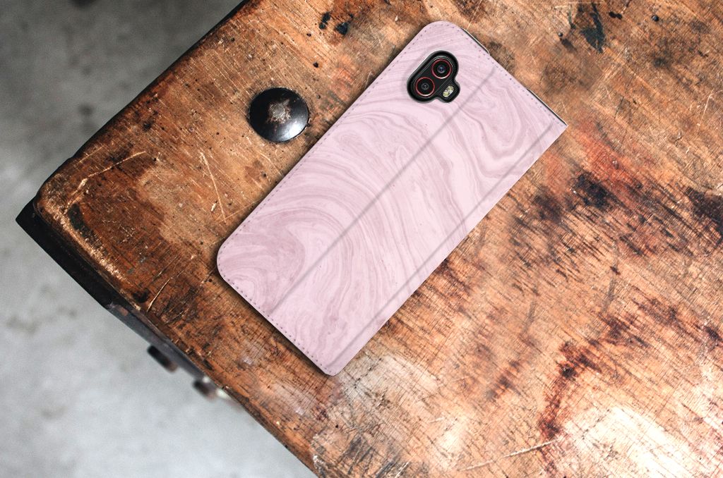 Samsung Galaxy Xcover 6 Pro Standcase Marble Pink - Origineel Cadeau Vriendin - B2C Telecom