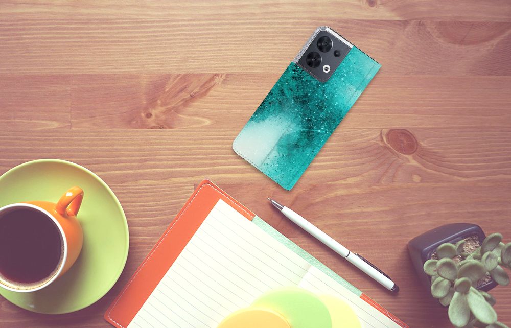 Bookcase OPPO Reno8 Painting Blue - B2C Telecom