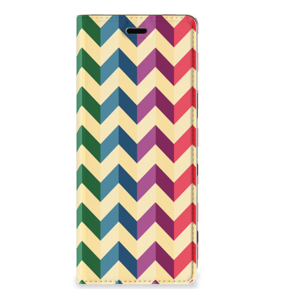 Sony Xperia 5 Hoesje met Magneet Zigzag Multi Color