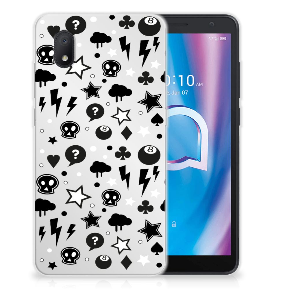 Silicone Back Case Alcatel 1B (2020) Silver Punk B2C Telecom