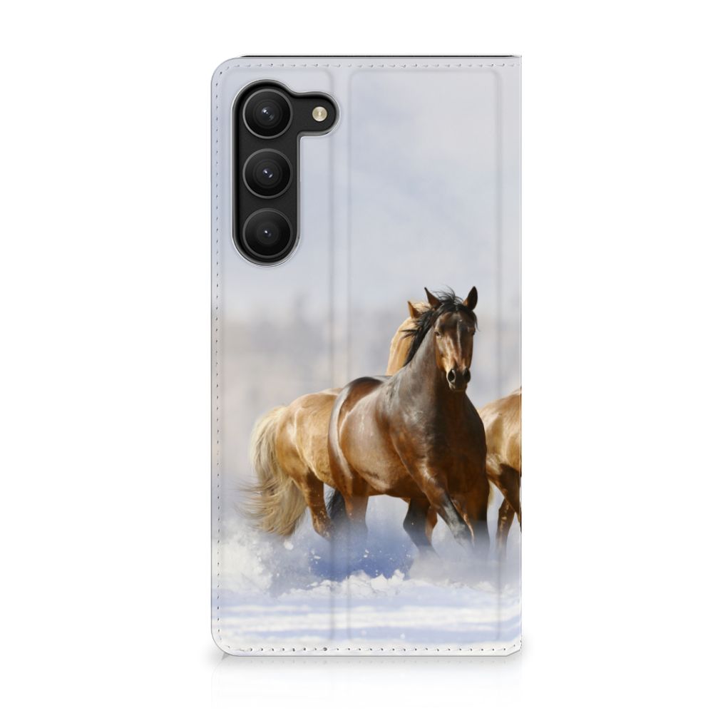 Samsung Galaxy S23 Plus Hoesje maken Paarden met een paardenprint, perfect voor paardenliefhebbers.