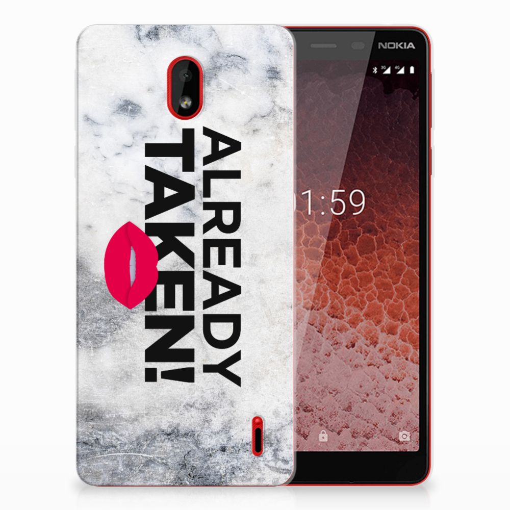 Nokia 1 Plus Siliconen hoesje met naam Already Taken White