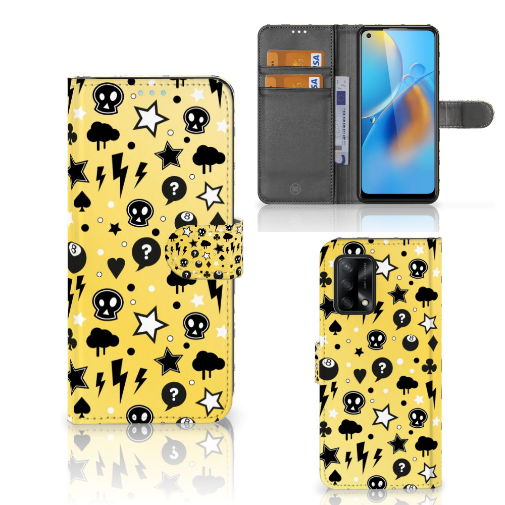Telefoonhoesje met Naam OPPO A74 4G Punk Geel
