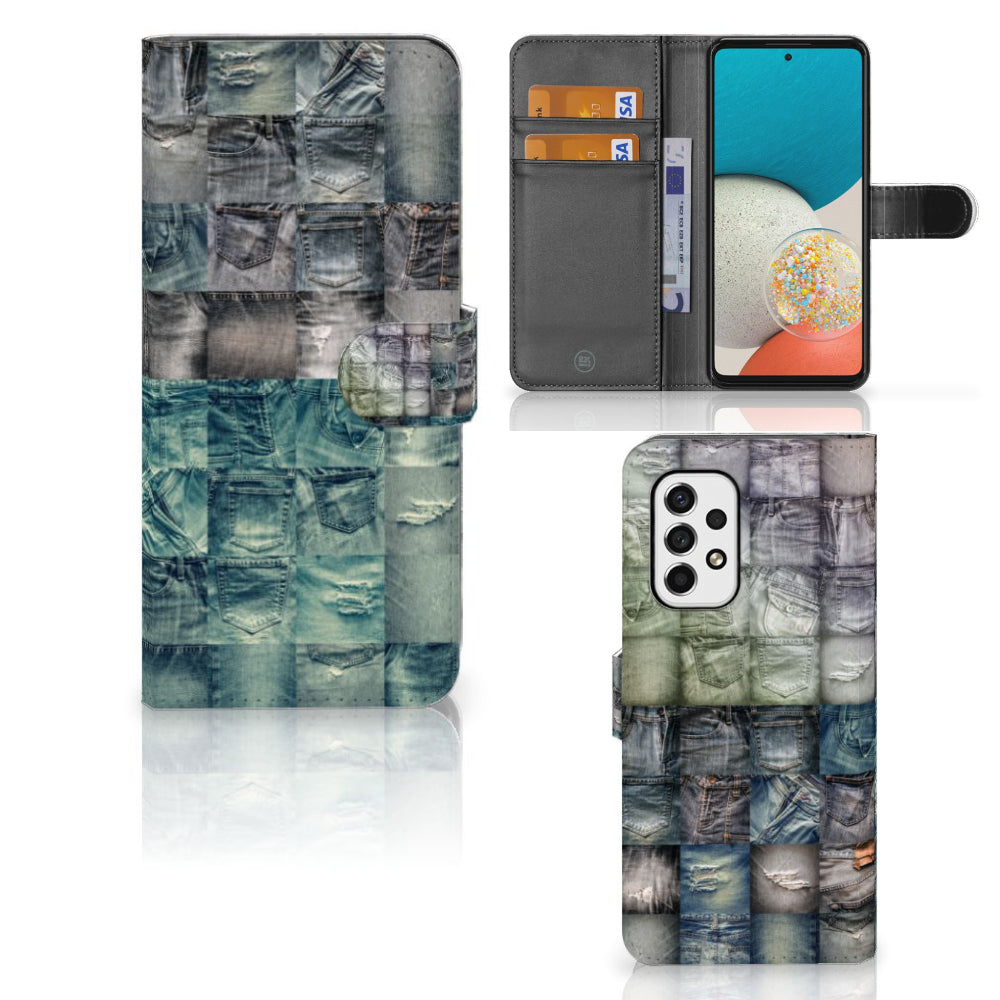 Wallet Case met Pasjes Samsung Galaxy A53 Spijkerbroeken