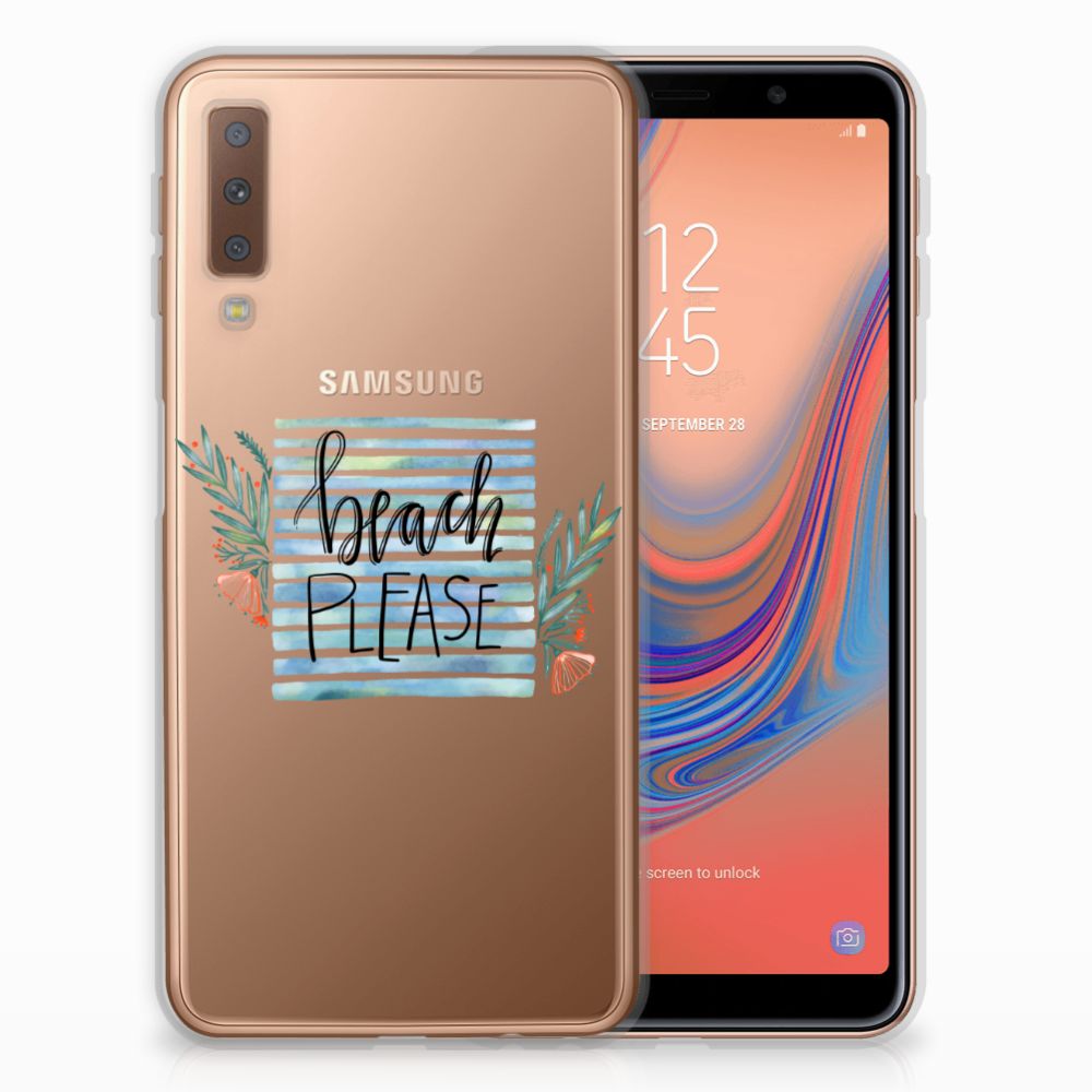 Samsung Galaxy A7 (2018) Telefoonhoesje met Naam Boho Beach