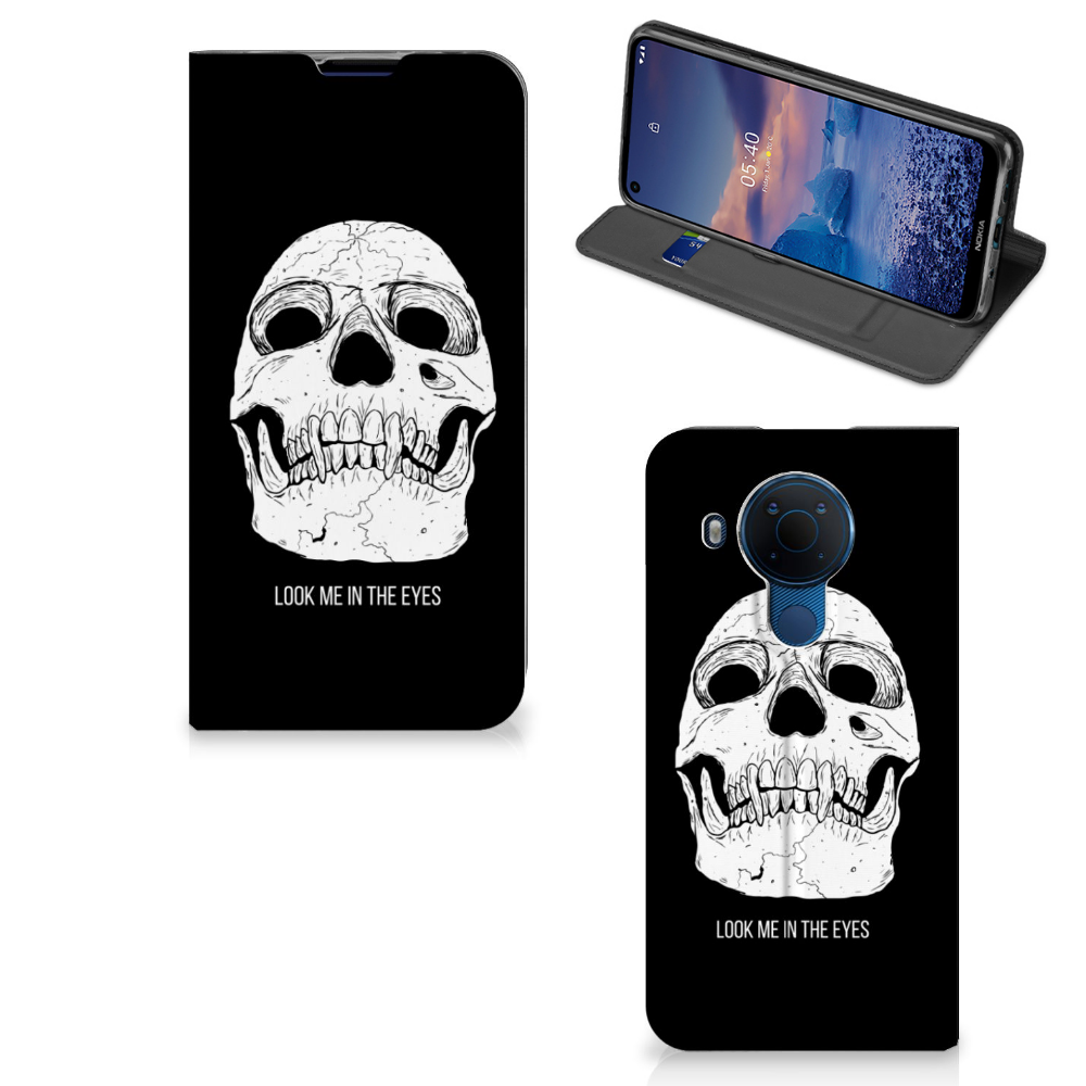 Mobiel BookCase Nokia 5.4 Skull Eyes - B2C Telecom