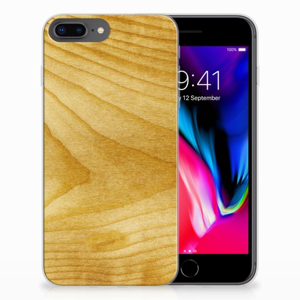 Apple iPhone 7 Plus | 8 Plus Bumper Hoesje Licht Hout