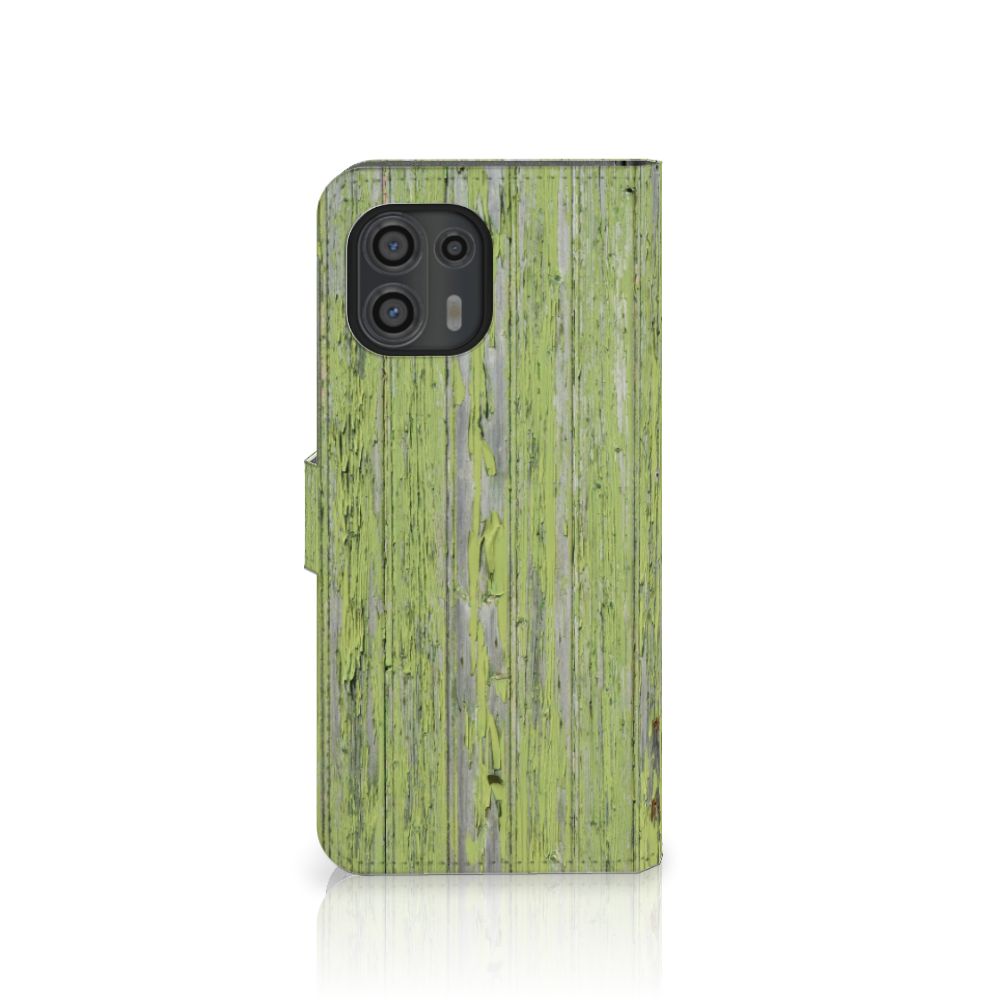Motorola Edge 20 Lite Book Style Case Green Wood