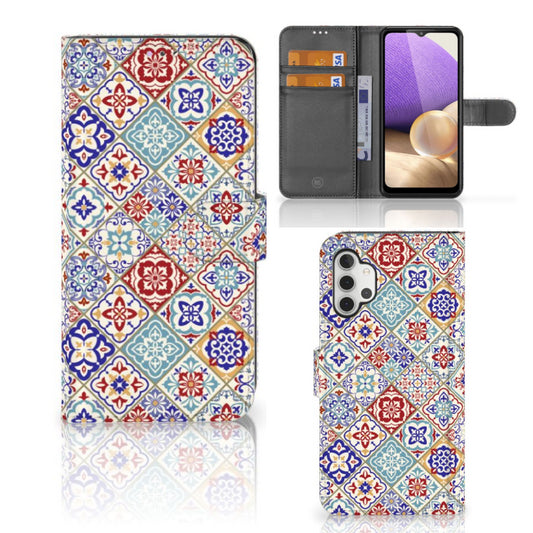 Samsung Galaxy A32 4G Bookcase Tiles Color