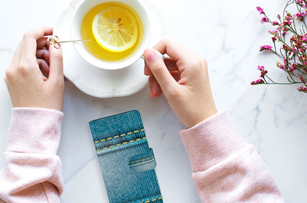 Huawei P40 Wallet Case met Pasjes Jeans