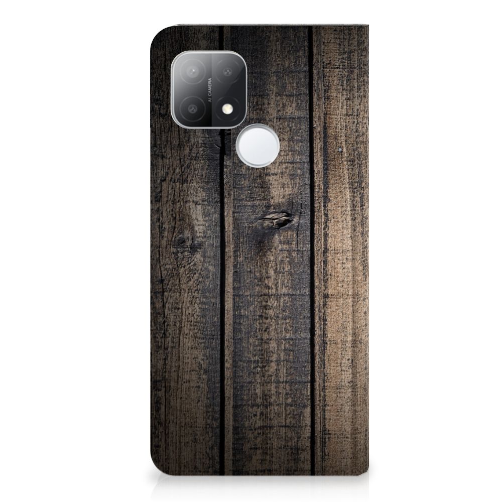 OPPO A15 Book Wallet Case Steigerhout - B2C Telecom