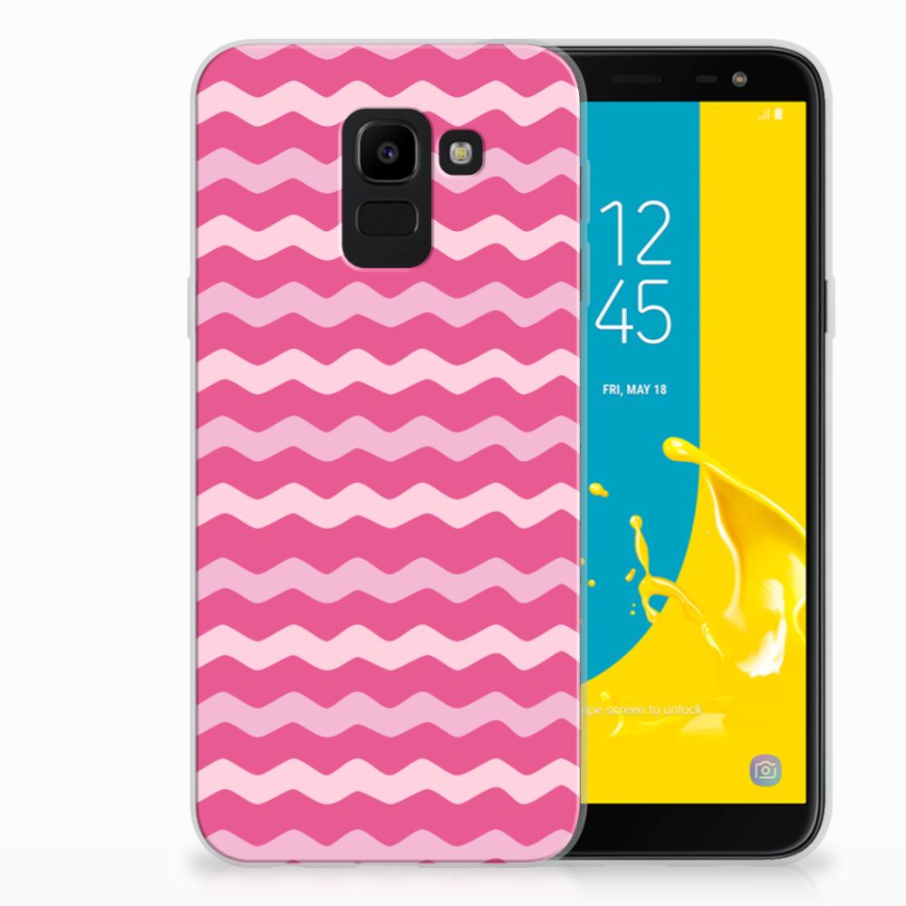 Samsung Galaxy J6 2018 TPU bumper Waves Pink