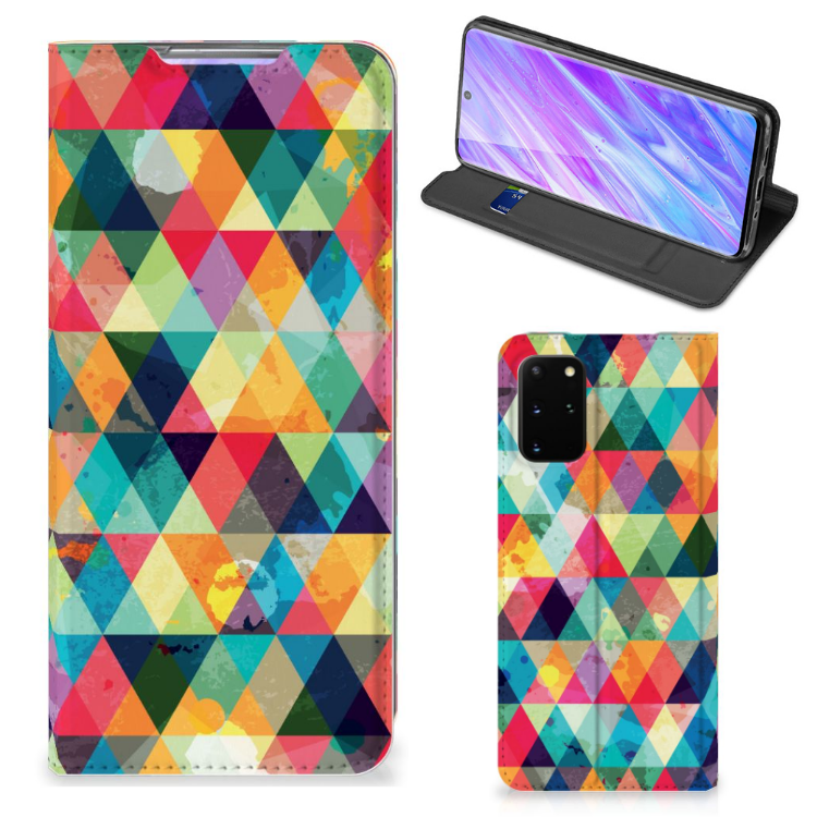 Samsung Galaxy S20 Plus Hoesje met Magneet Geruit - B2C Telecom