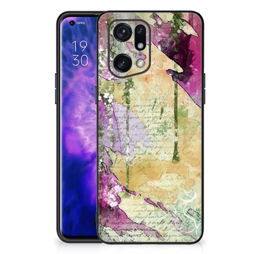 Kleurrijke Telefoonhoesje OPPO Find X5 Pro Letter Painting