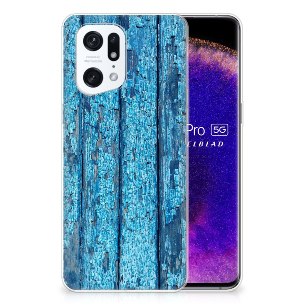 OPPO Find X5 Pro Bumper Hoesje Wood Blue B2C Telecom
