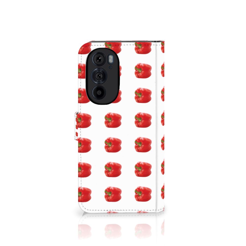 Motorola Edge 30 Pro Book Cover Paprika Red