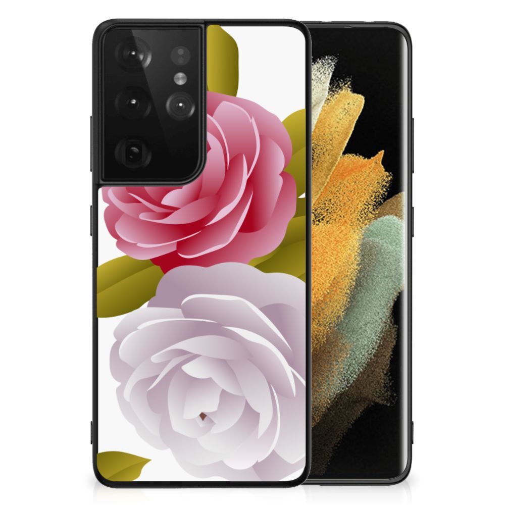 Samsung Galaxy S21 Ultra Bloemen Hoesje Roses B2C Telecom