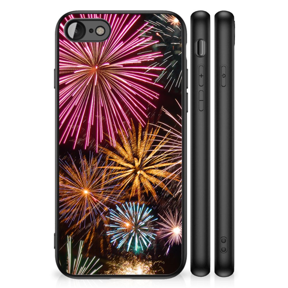 iPhone SE 2022 | SE 2020 | 7/8 GSM Cover Vuurwerk met kleurrijke vuurwerkdesign