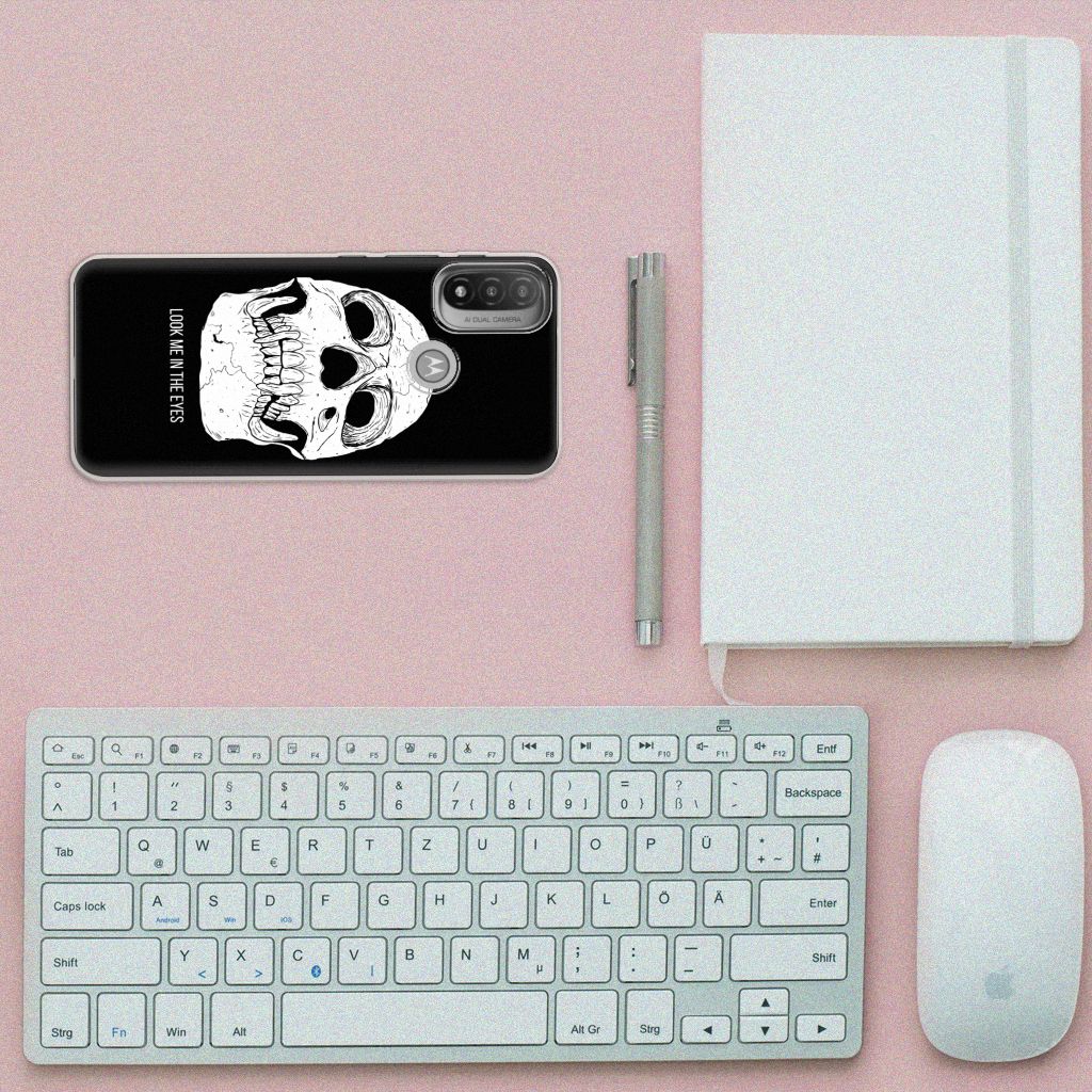 Silicone Back Case Motorola Moto E20 | E40 Skull Eyes