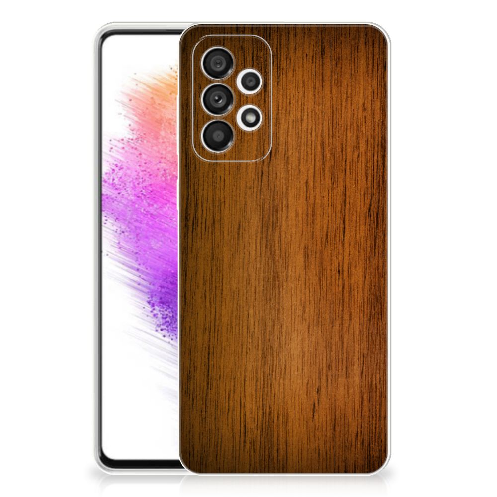 Samsung Galaxy A73 5G Bumper Hoesje Donker Hout B2C Telecom