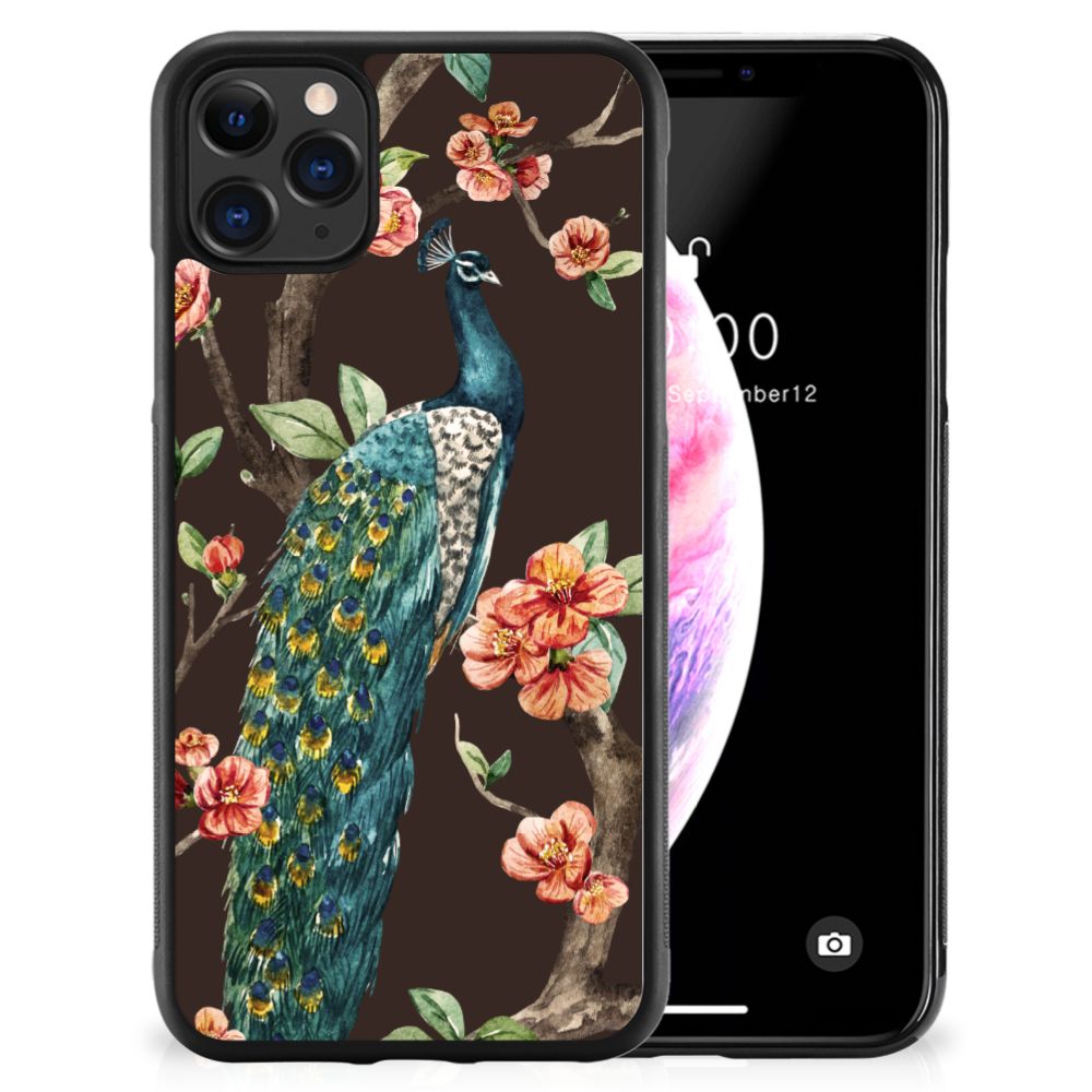 Apple iPhone 11 Pro Max Back Cover Pauw met Bloemen B2C Telecom