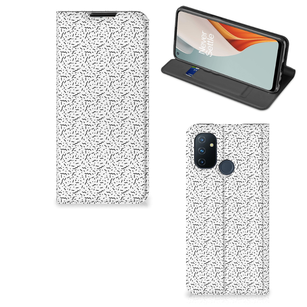 OnePlus Nord N100 Hoesje met Magneet Stripes Dots - B2C Telecom