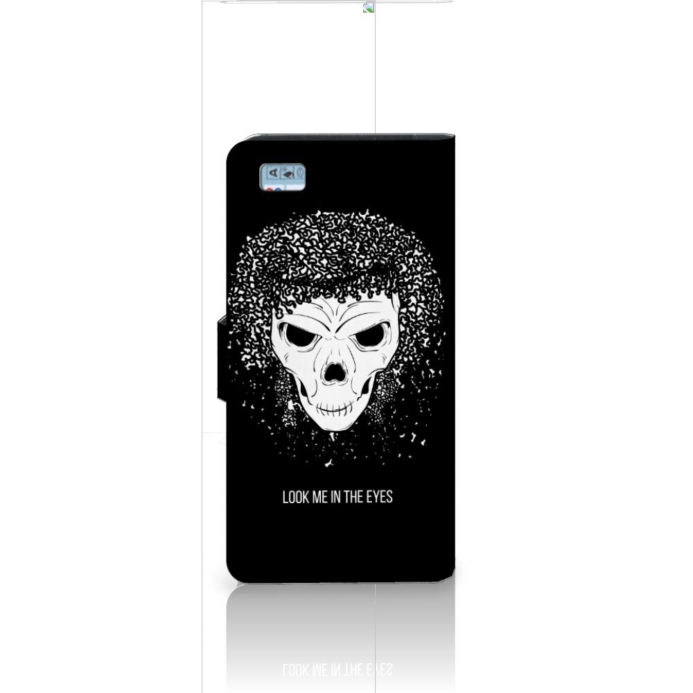 Telefoonhoesje met Naam Huawei Ascend P8 Lite Skull Hair