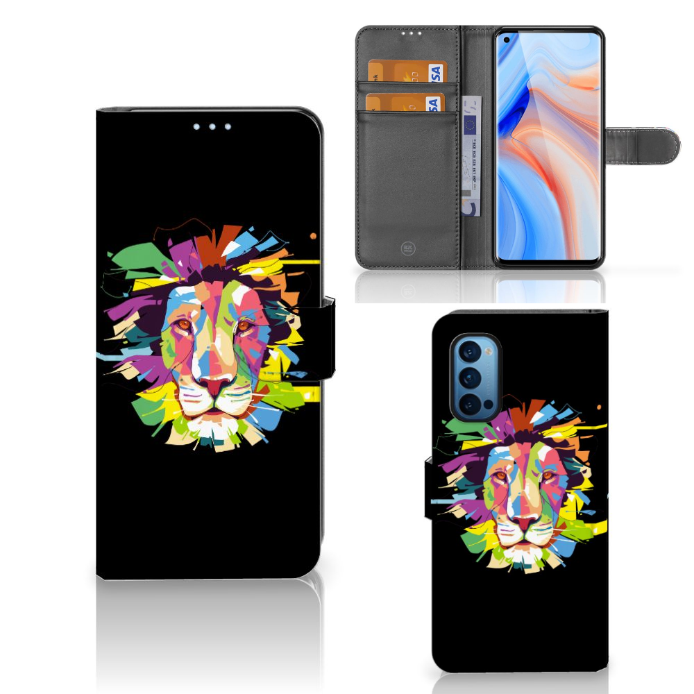 OPPO Reno 4 Pro 5G Leuk Hoesje Lion Color
