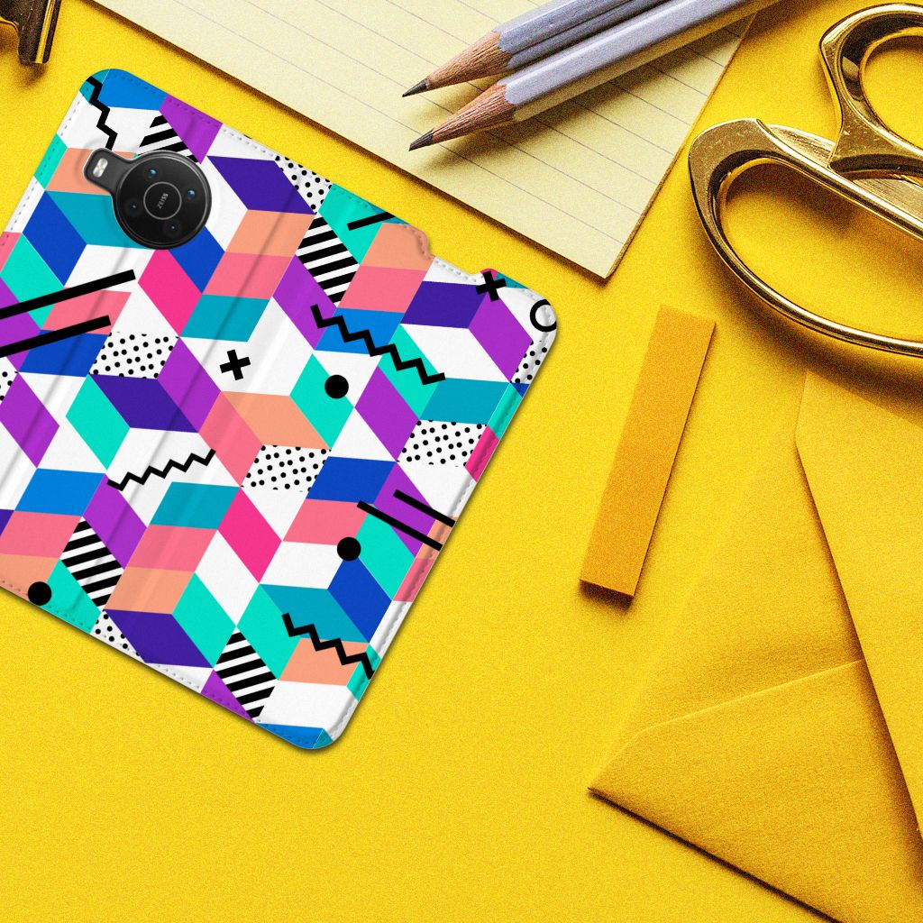 Nokia X20 | X10 Stand Case Blokken Kleurrijk - B2C Telecom