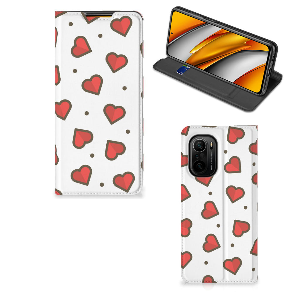 Xiaomi Mi 11i | Poco F3 Hoesje met Magneet Hearts