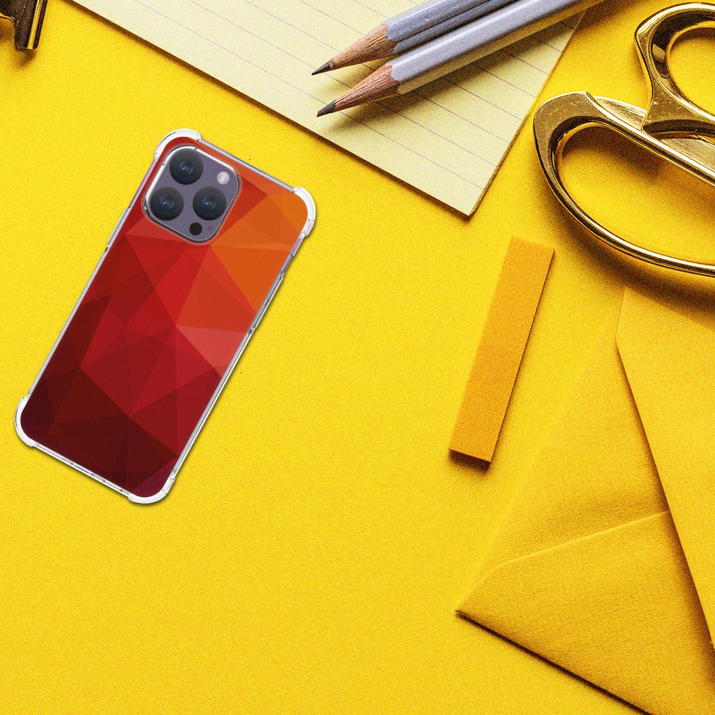 Shockproof Case voor iPhone 15 Pro Max Polygon Red B2C Telecom