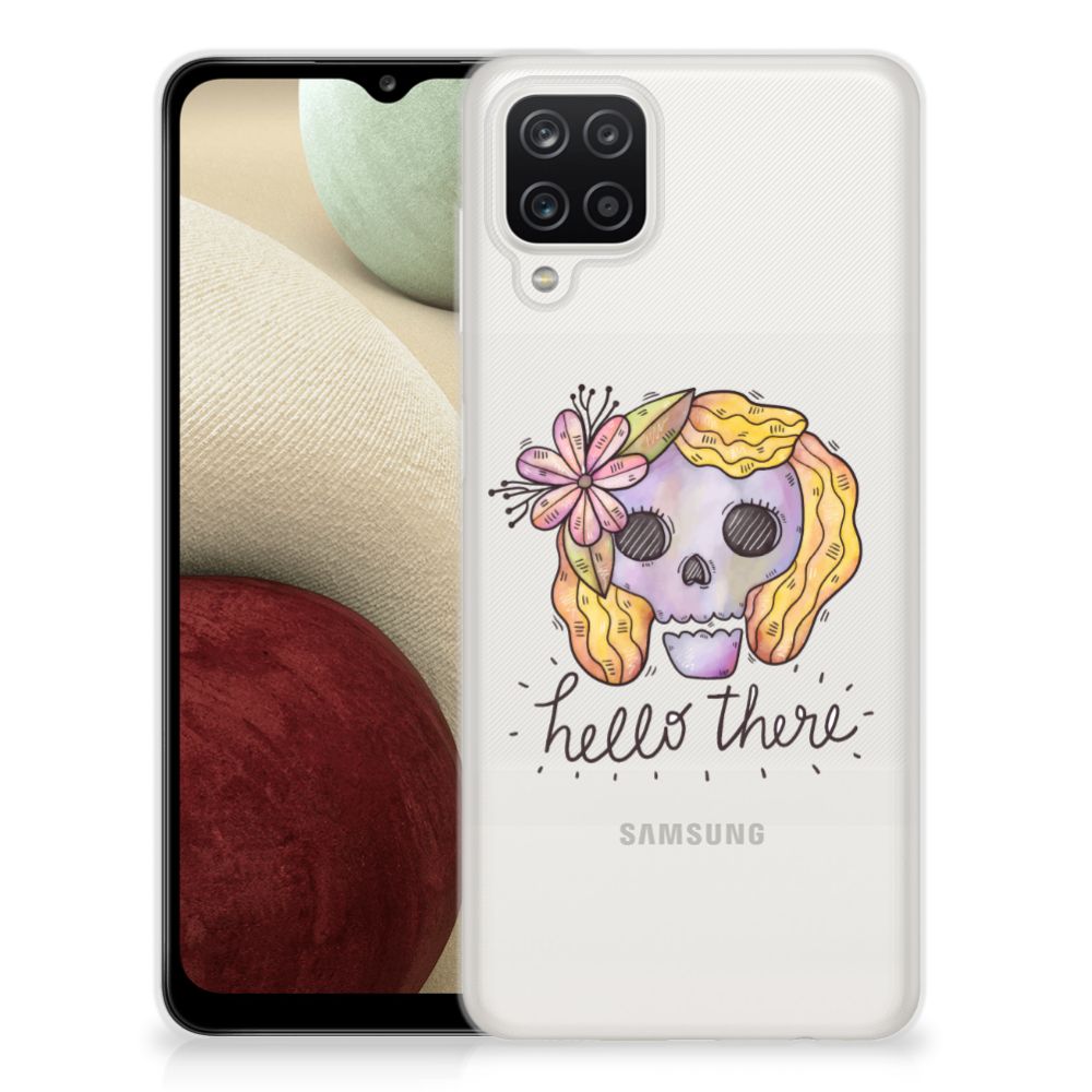 Silicone Back Case Samsung Galaxy A12 Boho Skull B2C Telecom