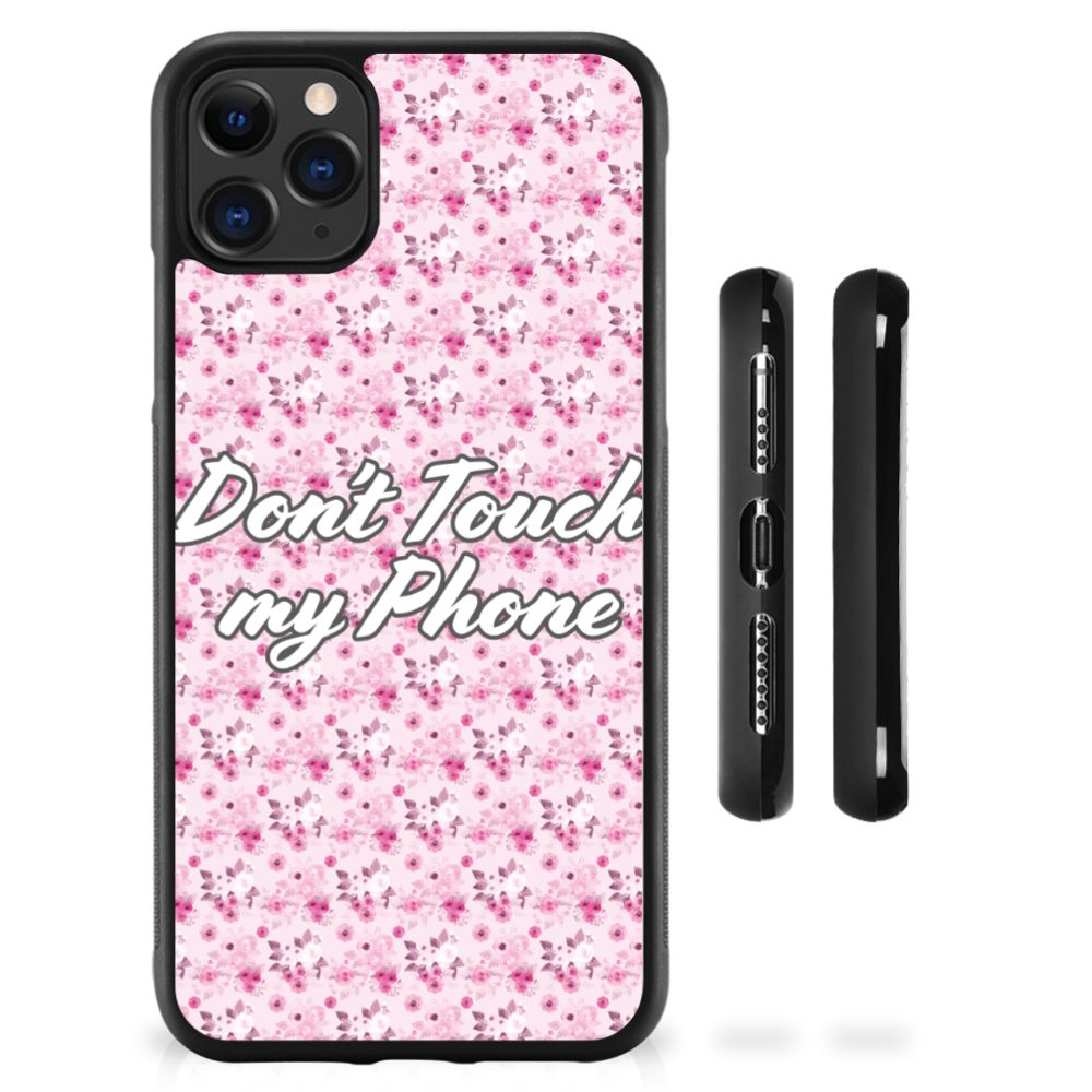 Apple iPhone 11 Pro Max TPU Hoesje Flowers Pink DTMP B2C Telecom