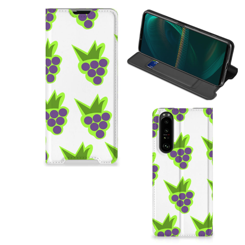 Sony Xperia 5 III Flip Style Cover Druiven