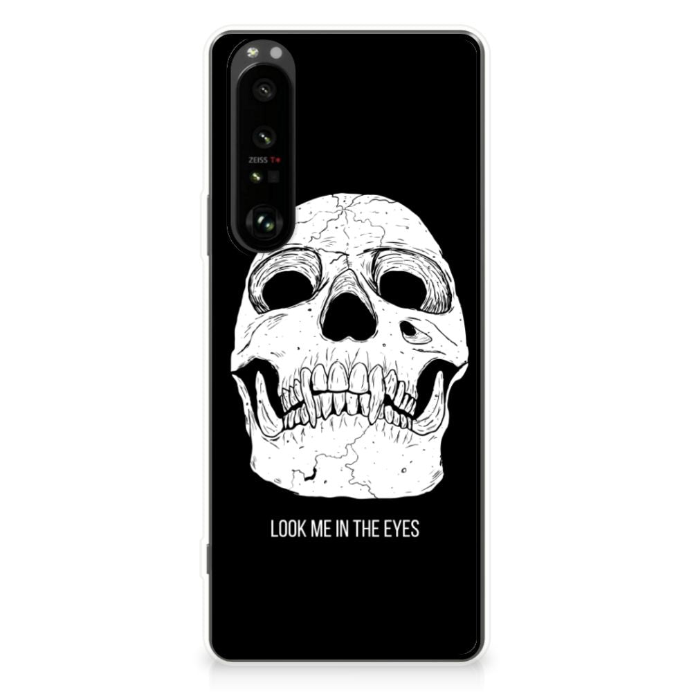 Silicone Back Case Sony Xperia 1 III Skull Eyes