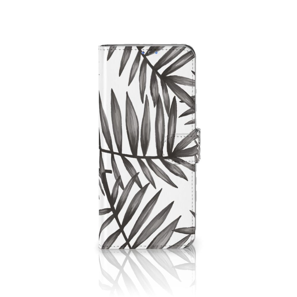 Motorola G8 Power Lite Hoesje Leaves Grey